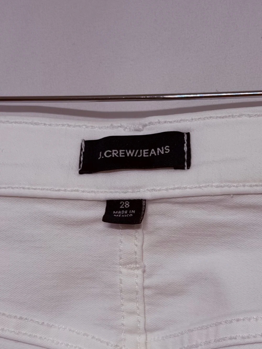 J.Crew Vintage Straight White Denim Jeans